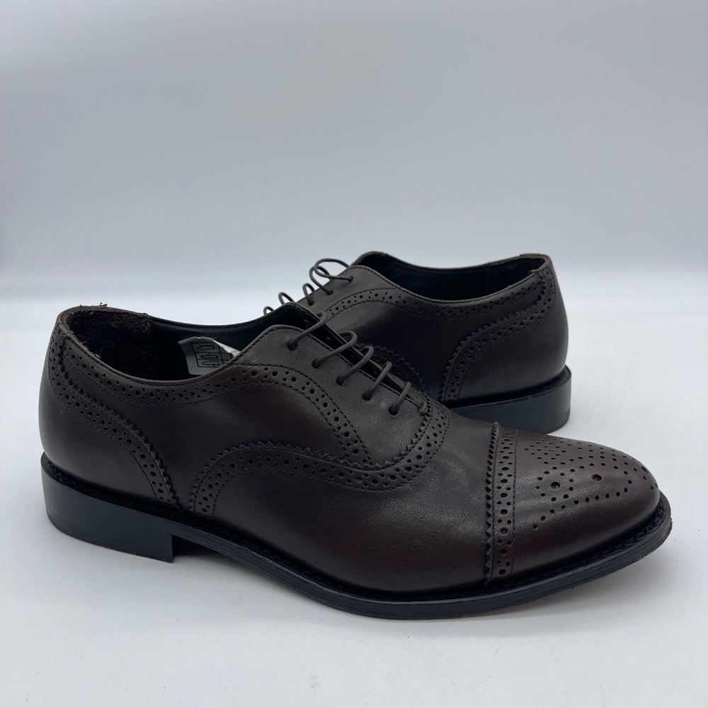 Brooks Brothers Men's Size 10 Brogue Cap Toe 100156994 Oxford Shoes Brown